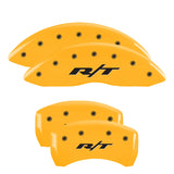 MGP Caliper Covers 12162SRT1YL Set of 4: Yellow finish, Black RT1 (Truck)