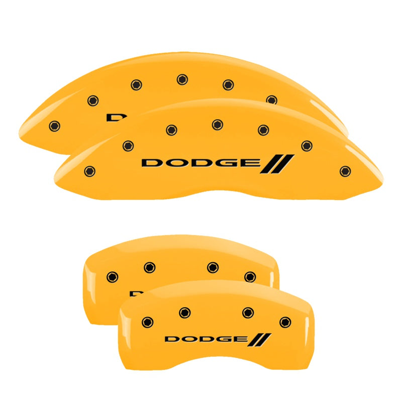 MGP Caliper Covers 12192SDD3YL Set of 4: Yellow finish, Black Dodge ll