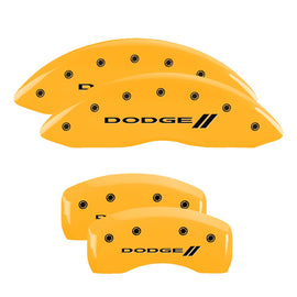 MGP Caliper Covers 12192SDD3YL Set of 4: Yellow finish, Black Dodge ll