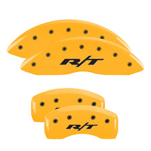 Load image into Gallery viewer, MGP Caliper Covers 12192SRT1YL Set of 4: Yellow finish, Black RT1 (Truck)