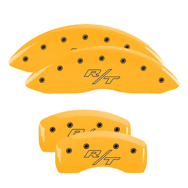 MGP Caliper Covers 12192SRTRYL Set of 4: Yellow finish, Black RT (Vintage)