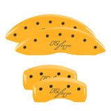 MGP Caliper Covers 12192SRTRYL Set of 4: Yellow finish, Black RT (Vintage)
