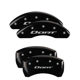 MGP Caliper Covers 12199SDR1BK Set of 4: Black finish, Silver Dart (2013, No Stripes)