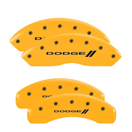 MGP Caliper Covers 12200SDD3YL Set of 4: Yellow finish, Black Dodge ll