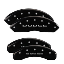 Load image into Gallery viewer, MGP Caliper Covers 12200SDD4BK Set of 4: Black finish, Silver Dodge (No Stripes)