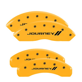 MGP Caliper Covers 12200SJNYYL Set of 4: Yellow finish, Black Journey ll