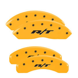 MGP Caliper Covers 12200SRT1YL Set of 4: Yellow finish, Black RT1 (Truck)