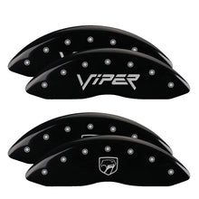 Load image into Gallery viewer, MGP Caliper Covers 12203SSNPBK Set of 4: Black finish, Silver Viper / Snake (Gen 2)