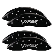 Load image into Gallery viewer, MGP Caliper Covers 12203SVIPBK Set of 4: Black finish, Silver Viper (Gen 2)
