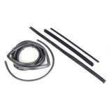 Omix 1230353 Door Seal Kit; Left; 5 pc.; For Hardtop w/Fixed Vent Window; Rubber;