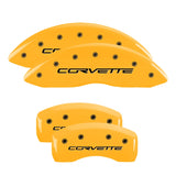MGP Caliper Covers 13008SCV6YL Set of 4: Yellow finish, Black Corvette (C6)
