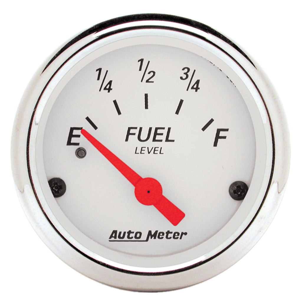 AutoMeter 1317 Traditional incandescent lighting illuminates around the perimeter of the dial
