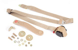 Omix 1320222 Seat Belt; 3 Point; Tan; Belt Mounting Hardware Included;