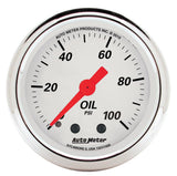 AutoMeter 1321 Traditional incandescent lighting illuminates around the perimeter of the dial
