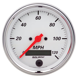 AutoMeter 1380 Traditional incandescent lighting illuminates around the perimeter of the dial