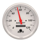 AutoMeter 1389 Traditional incandescent lighting illuminates around the perimeter of the dial