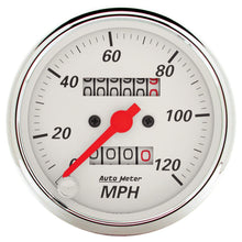 Load image into Gallery viewer, AutoMeter 1396 GAUGE, SPEEDOMETER, 3 1/8" , 120MPH, MECHANICAL, ARCTIC WHITE