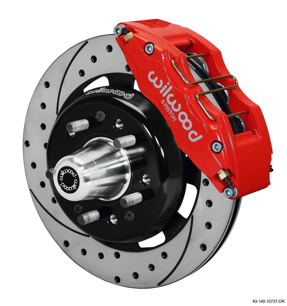 WILWOOD 140-10737-DR DP6 FRONT KIT 12.19'  RED