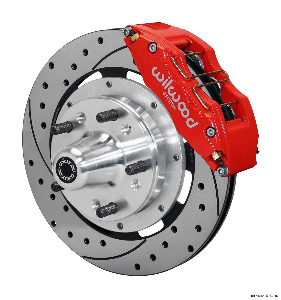 WILWOOD 140-10739-DR DP6 FRONT KIT 12.19'  RED