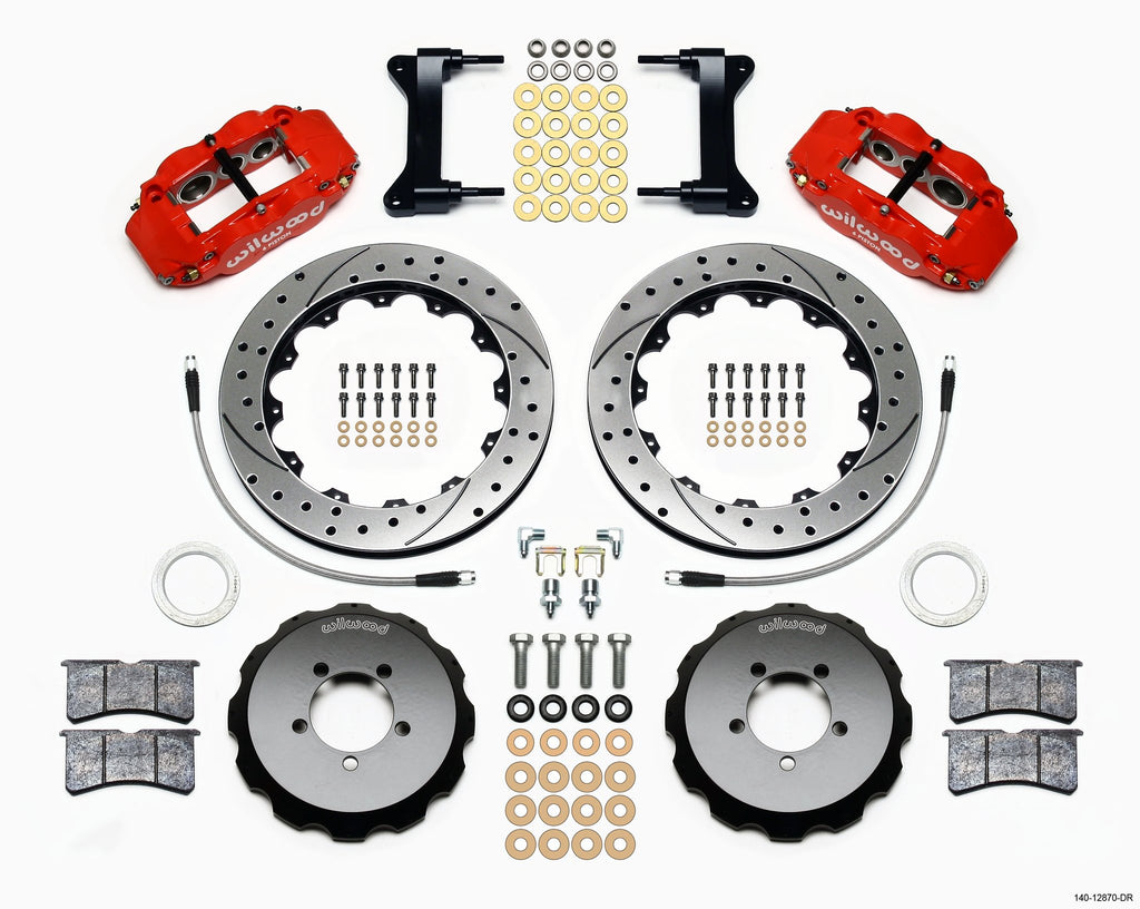 WILWOOD 140-12870-DR FNSL6R FRONT HAT KIT 12.8