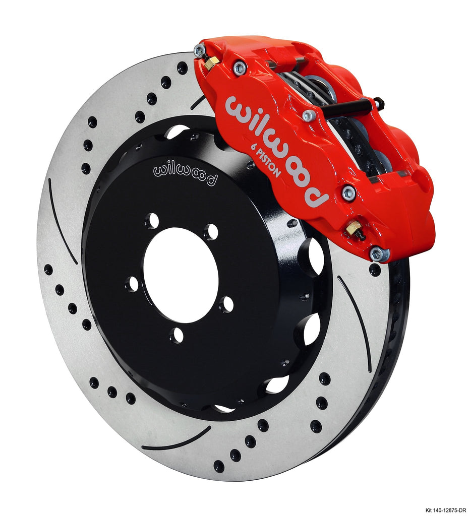 WILWOOD 140-12875-DR FNSL6R FRONT HAT KIT 14.0