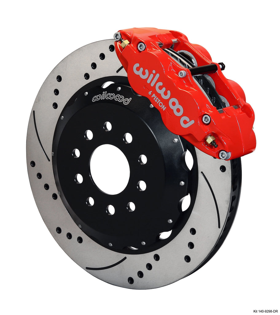 WILWOOD 140-9298-DR FNSL6R FRONT HAT KIT 14.0