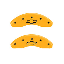 Load image into Gallery viewer, MGP Caliper Covers 14001FBOWYL Front Set of 2: Yellow finish, Black Bowtie