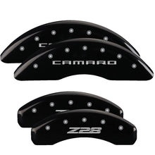 Load image into Gallery viewer, MGP Caliper Covers 14011SZ85BK Set of 4: Black finish, Silver Camaro / Z28 (Gen 5)