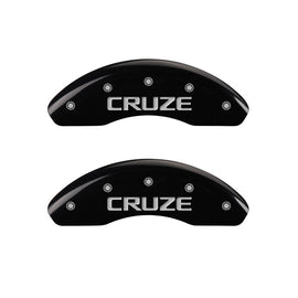 MGP Caliper Covers 14012FCRZBK Front Set of 2: Black finish, Silver Cruze
