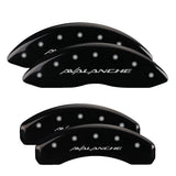MGP Caliper Covers 14048SAVLBK Set of 4: Black finish, Silver Avalanche