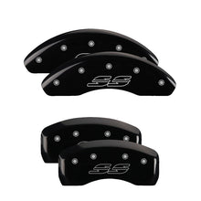 Load image into Gallery viewer, MGP Caliper Covers 14050SSS2BK Set of 4: Black finish, Silver SS (Impala)