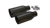 Corsa Performance 14051BPC Single (Qty 2) 5.0in. Straight Cut Black Powder Coat Tip Kit (Clamps Included)