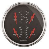 AutoMeter 1414 Traditional incandescent lighting illuminates around the perimeter of the dial
