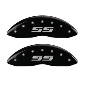 MGP Caliper Covers 14207FSS3BK Front Set of 2: Black finish, Silver SS (Silverado)