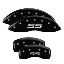 Load image into Gallery viewer, MGP Caliper Covers 14217SSS4BK Set of 4: Black finish, Silver SS (Monte Carlo)