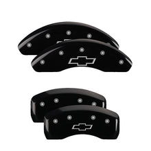Load image into Gallery viewer, MGP Caliper Covers 14219SBOWBK Set of 4: Black finish, Silver Bowtie