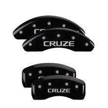 Load image into Gallery viewer, MGP Caliper Covers 14232SCRZBK Set of 4: Black finish, Silver Cruze