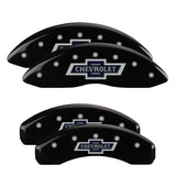 MGP Caliper Covers 14234SBANBK Set of 4: Black finish, Silver 100 Anniversary Chevrolet