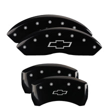 Load image into Gallery viewer, MGP Caliper Covers 14235SBOWBK Set of 4: Black finish, Silver Bowtie