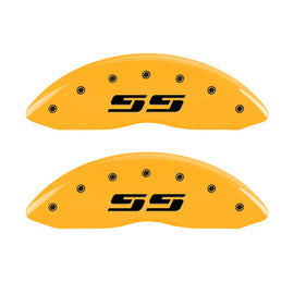 MGP Caliper Covers 14238FSS3YL Front Set of 2: Yellow finish, Black SS (Silverado)