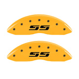 MGP Caliper Covers 14238FSS3YL Front Set of 2: Yellow finish, Black SS (Silverado)