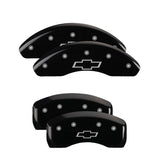 MGP Caliper Covers 14239SBOWBK Set of 4: Black finish, Silver Bowtie