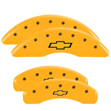 MGP Caliper Covers 14241SBOWYL Set of 4: Yellow finish, Black Bowtie