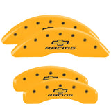 MGP Caliper Covers 14241SBRCYL Set of 4: Yellow finish, Black Chevy Racing