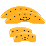 MGP Caliper Covers 14250SBOWYL Set of 4: Yellow finish, Black Bowtie