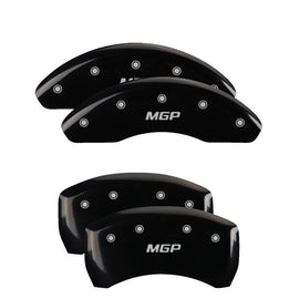 MGP Caliper Covers 14258SMGPBK Set of 4: Black finish, Silver MGP
