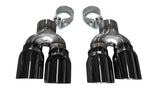 Corsa Performance 14479BLK Twin 4.0in. Black PVD Pro-Series Tip Kit (Clamps Included)
