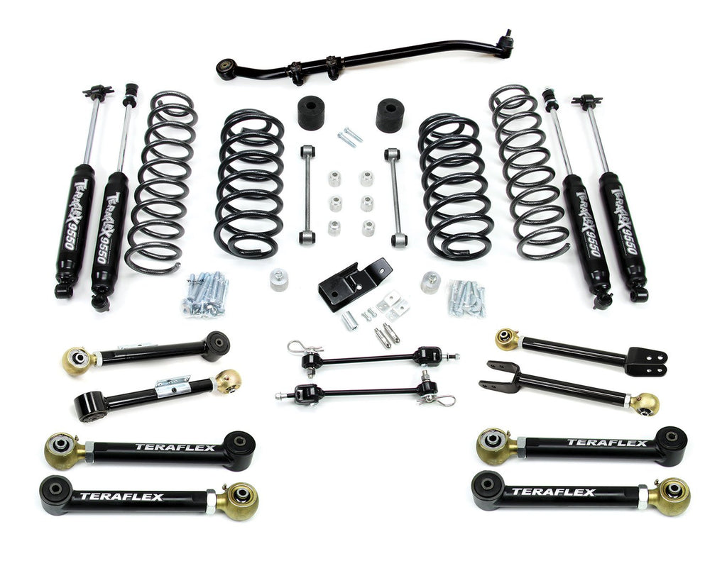TeraFlex 1456352 Jeep TJ/LJ 3 Inch Suspension System w/ 8 Flexarms and 9550 Shocks 97-06 Wrangler TJ/LJ TeraFlex