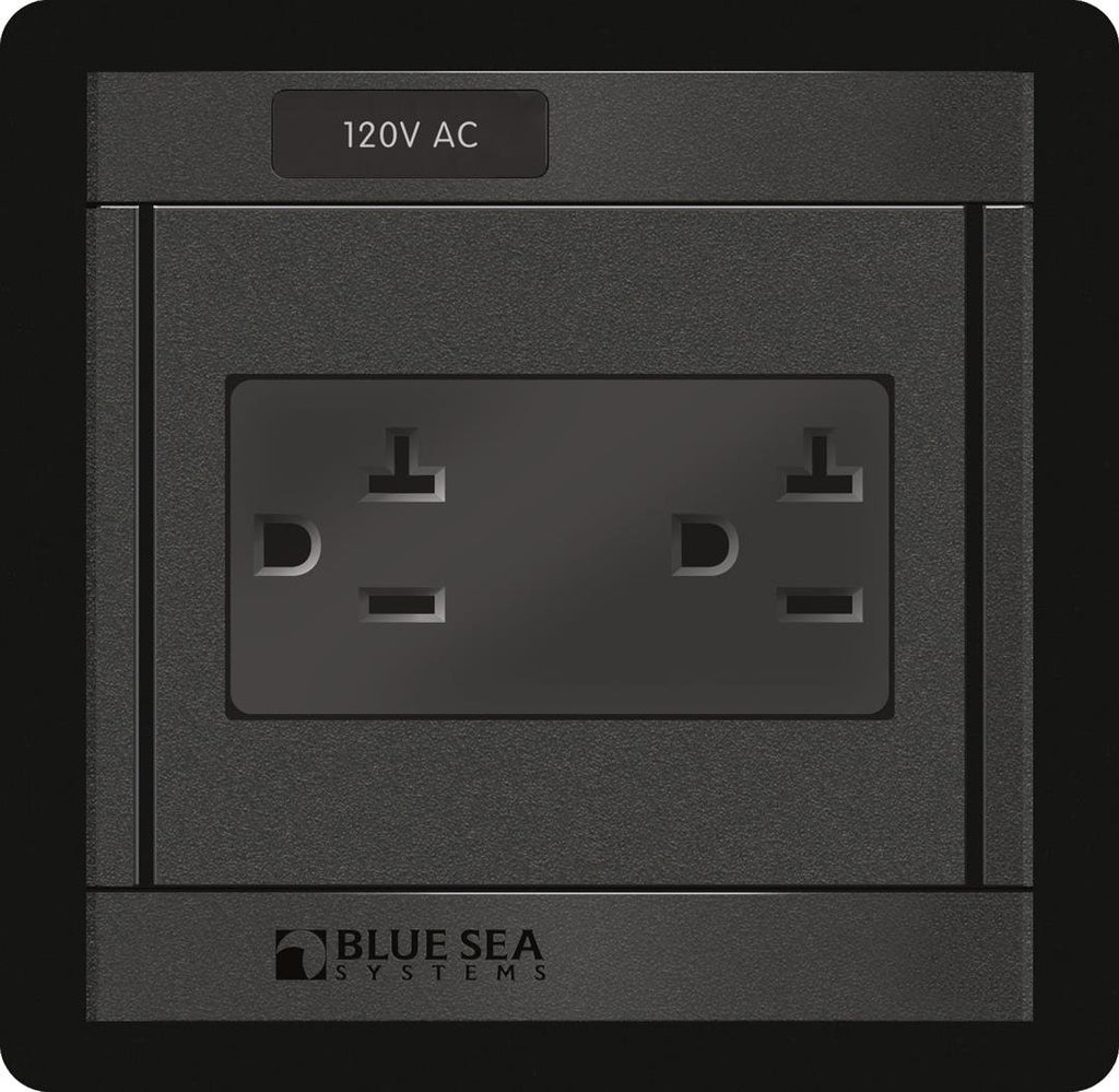 BLUE SEA 1479-BSS PANEL 360 120VAC DUAL OUTLET