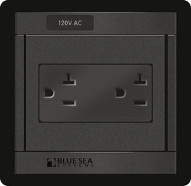 BLUE SEA 1479-BSS PANEL 360 120VAC DUAL OUTLET